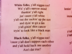 poem says it best y all niggas too sad yes but true part of a poem by ...