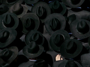Ultra Orthodox Jewish Men Look on as They Watch the Burial of ...