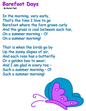 Summer Poems For Kids Poem poster/coloring page