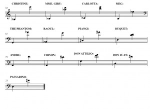 Vocal Range notes for The Phantom of the Opera: