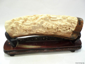 carved ivory tusk value