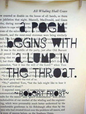 Quote by Robert Frost printed on recycled by yellowbearstudios
