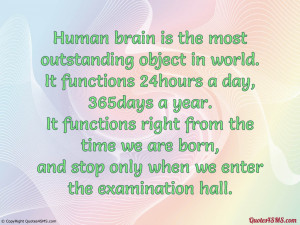 Human brain is the most outstanding object in world...