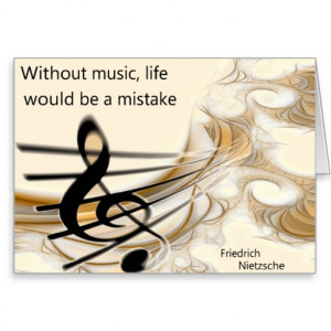 Without Music Nietzsche Quote Greeting Card