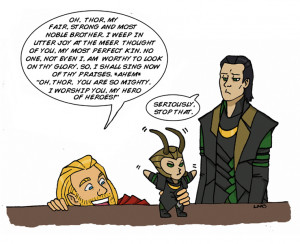 Thor is an annoying big brother by LamechO