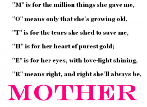 ... mom 1 with today being a day of love mother i just want to say that