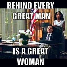 Behind every great man is a great woman. #scandal #ABC More