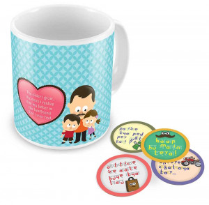Papa Ke Quotes Tea Coasters With Coffee Mug_View_1/flowers-gifts/gift ...