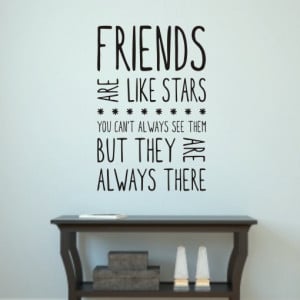 Friends are like stars wall art sticker quote H550K