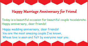 Happy marriage anniversary quotes for friends