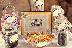 went to a wedding once with a candy bar and I loved it! And ...