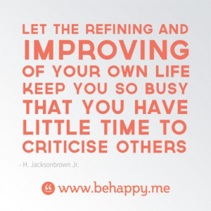 Never Stop Improving.