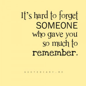 Forget someone
