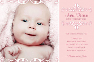 Printable Custom Baby Girl Custom Birth Announcement - Little Princess