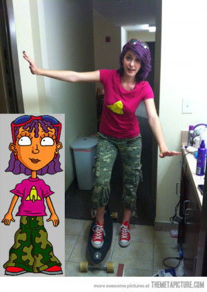 Funny photos funny Rocket Power girl costume purple