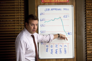 Jason Sudeikis as Mitch in “The Campaign”.