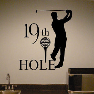 Golf-19th-Hole-Sports-Vinyl-Wall-Lettering-Quote-Bar-Decal-Large-Size