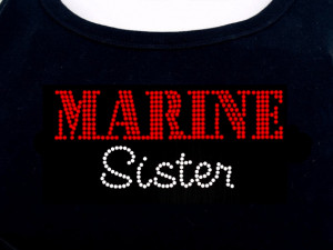 Marine Sister Rhinestone Shirt