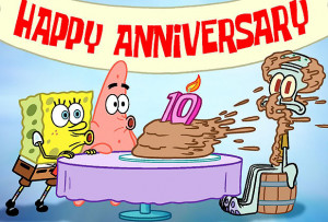 HAPPY ANnIVERsary happy birthday SpongeBob SquarePants Image