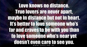 Love knows no distance...