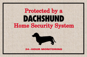 FUNNY DOORMAT - HOME SECURITY DACHSHUND DOORMAT