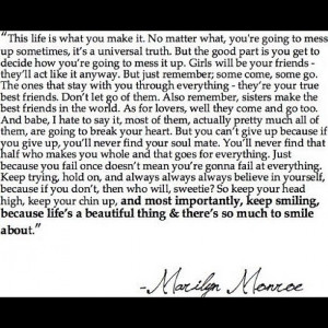 this life is what you make it marilyn monroe