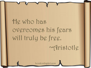 Aristotle Quote on Fear
