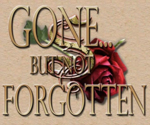Gone But Not ForGotten. Never will I forget you!! I am destroyed ...