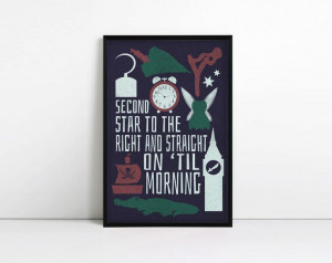 Second star to the right Peter Pan J M Barrie by AbbieImagine, £9.00 ...