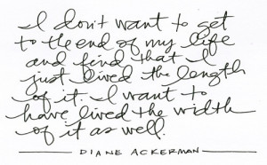 Diane Ackerman quote