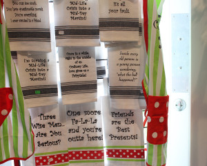 Christmas Tea Towels with Sayings