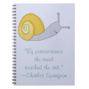 Charles Spurgeon Snail Perseverence Quote Notebook