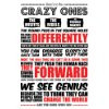 ... The Crazy Ones Steve Jobs Motivational Inspirational Quote Poster A3