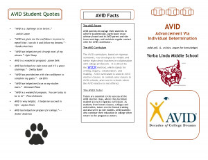 AVID Student Quotes - Yorba Linda Middle School by cuiliqing