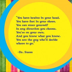 Always clever Dr. Suess gives advice to new graduates. Greeting card ...