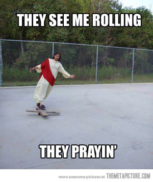 Funny photos funny Jesus skating cross