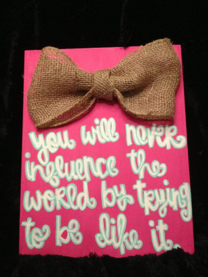 Burlap Bow with Quote Canvas