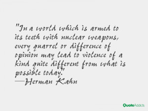 In a world which is armed to its teeth with nuclear weapons, every ...