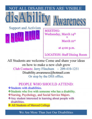 Disability Awareness Flyer