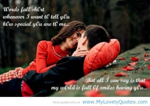 Cutest Couple Quotes | ... you how special you are to me love quotes ...