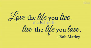 5pcs/lot Love the Life You Live Quote - Removable Vinyl Wall Art Decal ...