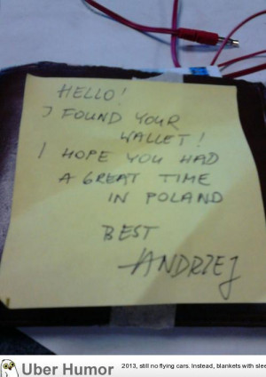 Friend lost his wallet in Poland, one month later he received the ...