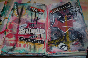 Layers and more layers and finding the right words from my huge stash ...