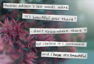 Thomas edison's last words were 