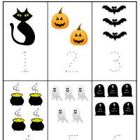 Spell the Word - DEF Halloween Preschool Number 1 to 6 Worksheet Free ...