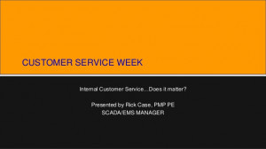 Customer service week internal customer service does it matter