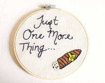 SALE Just One More Thing... - 6 Inc h Columbo Cross Stitch ...