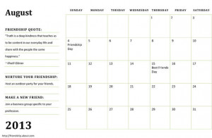 Home » 2013 Calendar With Writing Space
