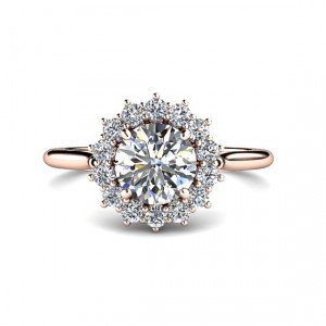 1ct Diamond Engagement Ring Conflict Free Diamond Ring 14K White ...