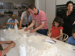 Sculptor Brendan Jamison Leads The Sugar Cube Building Workshop